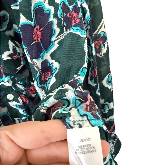 Tanya Taylor Briella Floral Silk Blouse - Picture 6 of 7